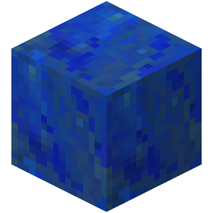 A render of a Lapis Lazuli Block from Minecraft versions before 1.6